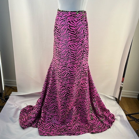 Alyce Paris Neon Sequins Mermaid Maxi Skirt, 2 - Picture 1 of 10